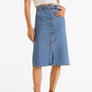 MANGO Midi Denim Skirt